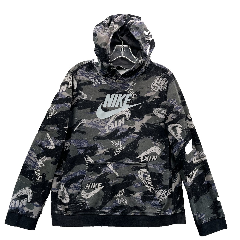 Nike Hoodie Men Large Fleece Camo Sportswear Performance Athletic Streetwear 90s